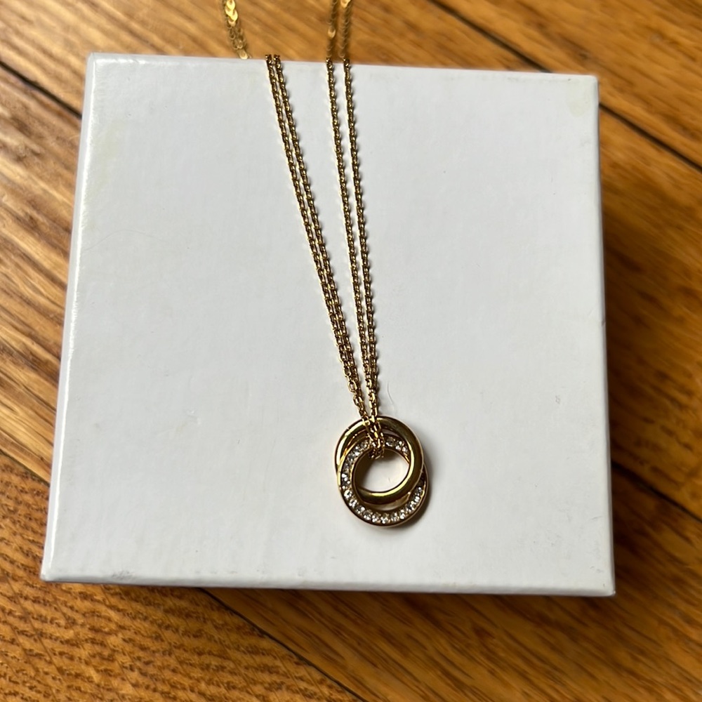 Michael Kors Double Strand Pave Necklace NWOT